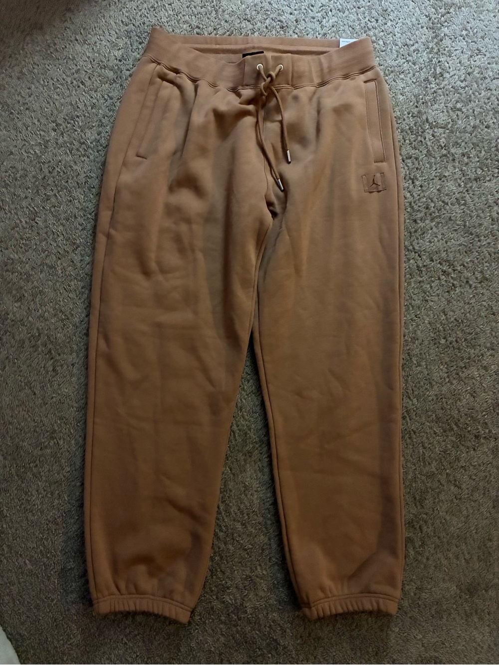 Jordan Tan Cotton Drawstring Joggers - Picture 2 of 6